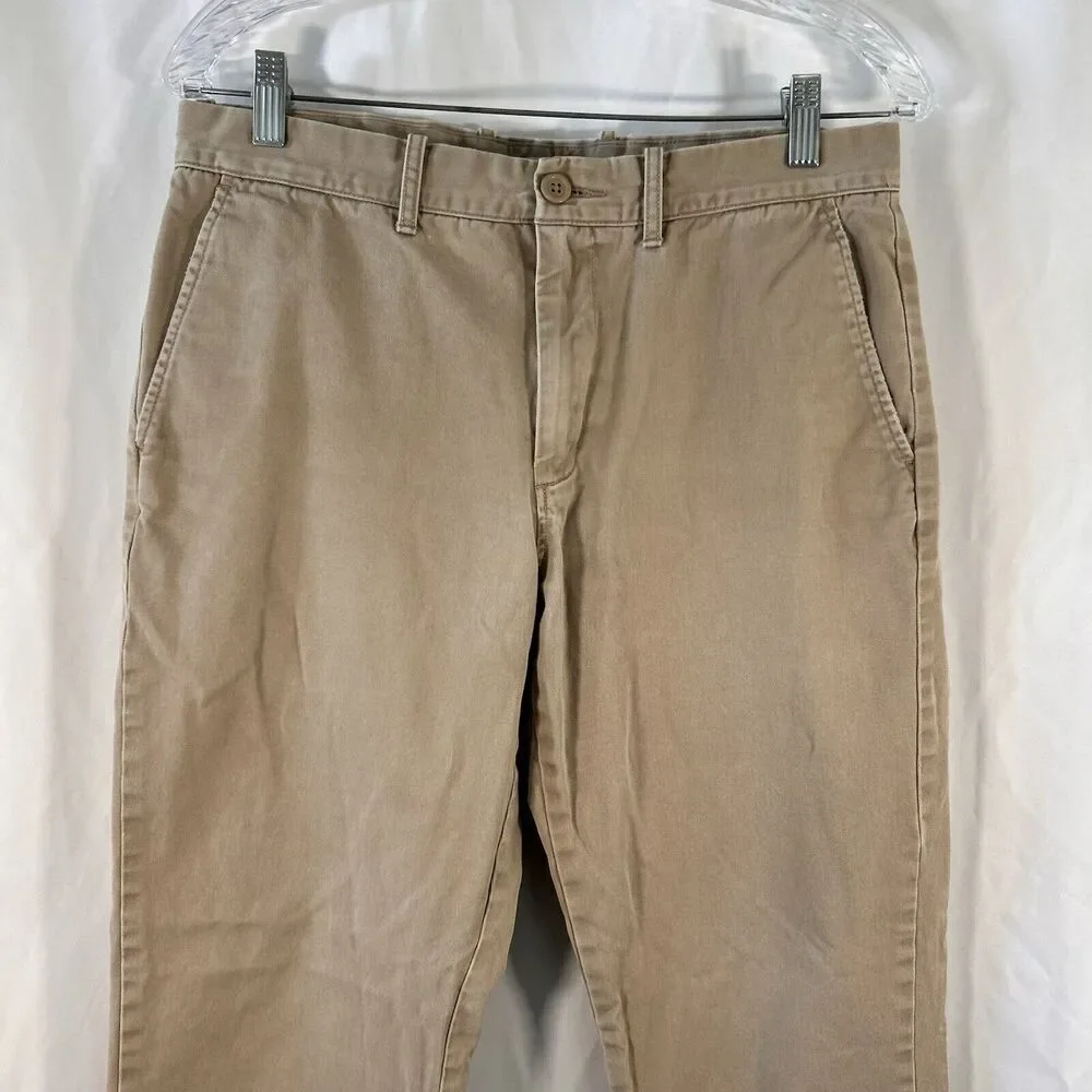 J. Crew Jeans Men's 32x32 Solid Khaki Beige Denim Pockets100% Cotton